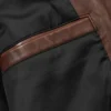 Mens Italian Brown Leather Blazer Jacket Inner Pocket