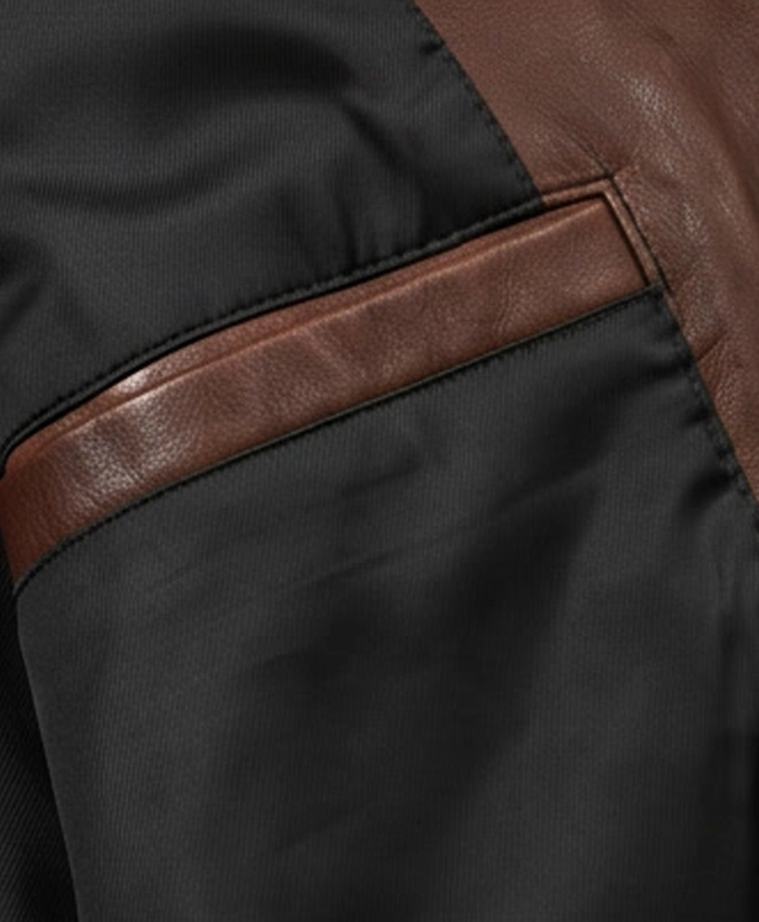 Mens Italian Brown Leather Blazer Jacket Inner Pocket