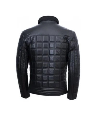 Men’s Quilted Black Leather Jacket