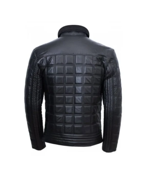 Men’s Quilted Black Leather Jacket