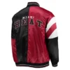 Miami Heat 75th Anniversary Full-Snap RedBlack Leader Color Block Jacket