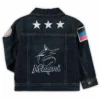 Miami Marlins Patch Toddler Button-Up Denim Black Jacket