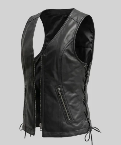 Midnight Ride Leather Vest For Women