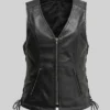 Midnight Ride Leather Vest For Womens