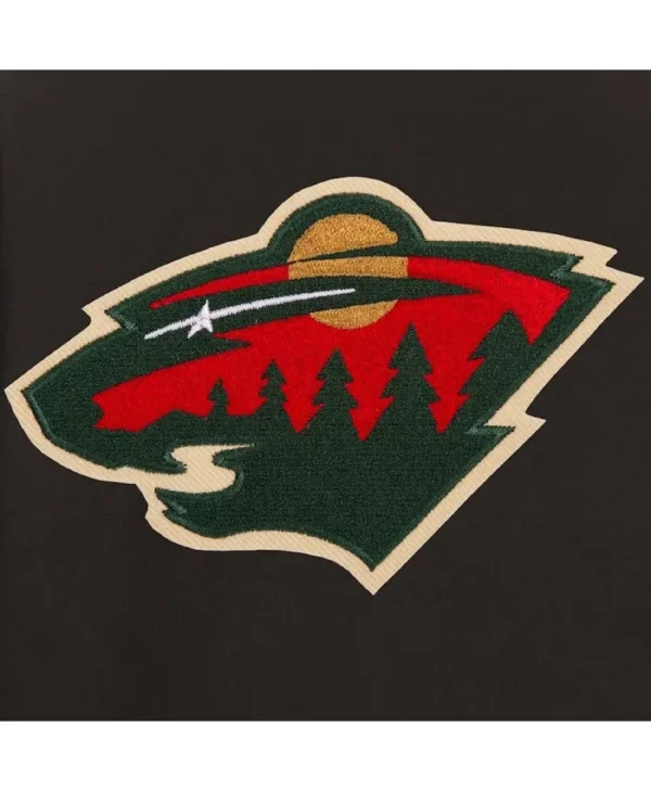 Minnesota Wild Black Poly-Twill Front-Hit Jacket
