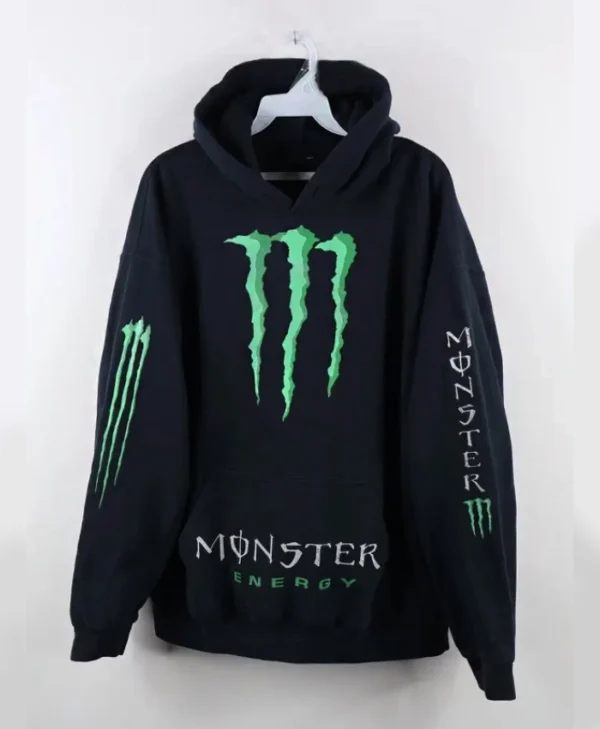 Monster Energy Printed Pullover Hoodie For Unisex