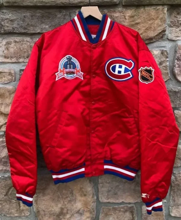 Stanley Cup 1993 Montreal Canadiens Satin Red Jacket