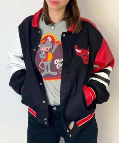 Shop Jeff Hamilton 90’s Chicago Bulls Varsity Jacket
