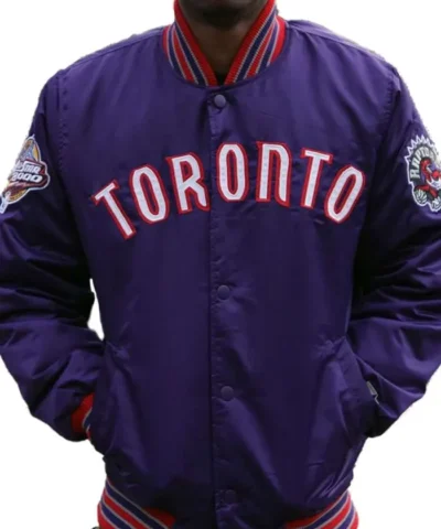 Shop NBA All Star 2000 Toronto Raptors Purple Satin Jacket