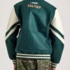 Boston Celtics Green and Off White Wool Varsity Jacket