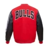 NBA Chicago Bulls Classic Full-Snap WoolLeather Varsity Jacket