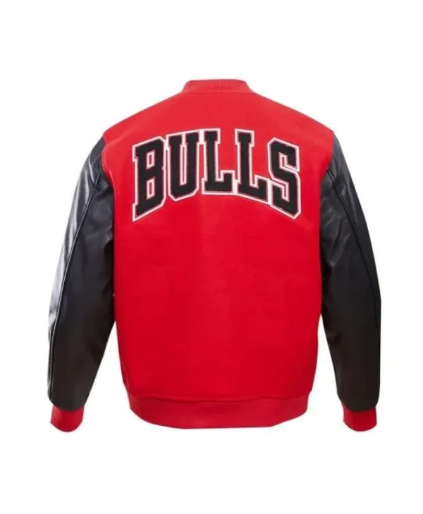 NBA Chicago Bulls Classic Full-Snap WoolLeather Varsity Jacket