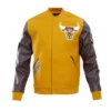 Classic Chicago Bulls WoolLeather Varsity Black Jacket