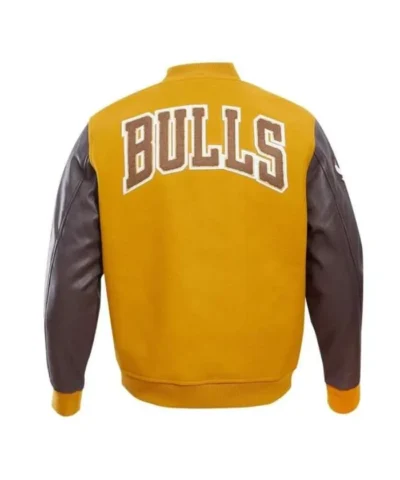 Shop NBA Chicago Bulls Classic Full-Snap WoolLeather Varsity Jacket