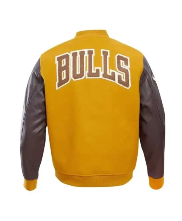 Shop NBA Chicago Bulls Classic Full-Snap WoolLeather Varsity Jacket
