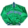 NBA Dallas Mavericks Green Satin Full-Snap Jacket
