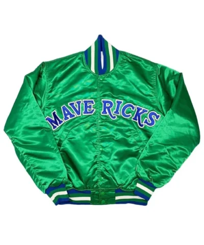 NBA Dallas Mavericks Green Satin Full-Snap Jacket