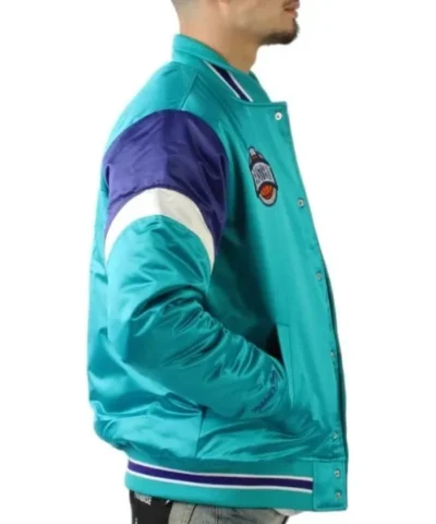 Shop Charlotte Hornets Eastern Aqua Satin Jacket