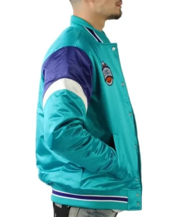 Shop Charlotte Hornets Eastern Aqua Satin Jacket