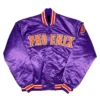 NBA Phoenix Suns Purple Full-Snap Varsity Satin Jacket
