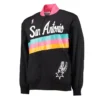 NBA San Antonio Spurs Full-Snap Warm Up Black Jacket