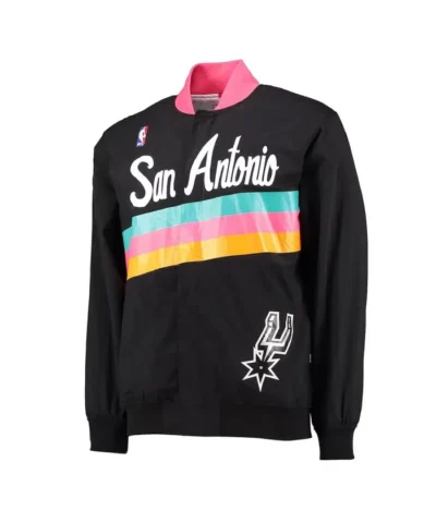 NBA San Antonio Spurs Full-Snap Warm Up Black Jacket
