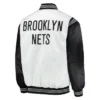Brooklyn Nets White and Black Satin Jacket