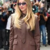 Shop Sydney Sweeney NYC 2025 Brown Tie Blazer