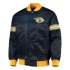 Nashville Predators Full-Snap Satin Bomber Jacket