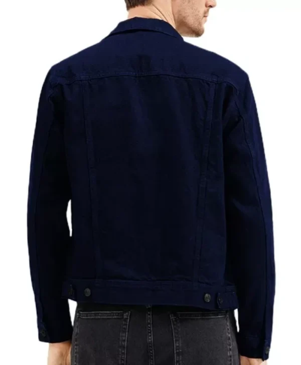 Navy Blue Trucker Denim Jacket - Unisex
