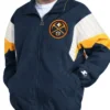 Shop Navy Denver Nuggets Yard Line Nylon Jacket