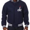 Washington Wizards Navy Varsity Full-Snap All Wool Jacket