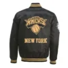75th Anniversary NY Knicks BlackGold Satin Jacket