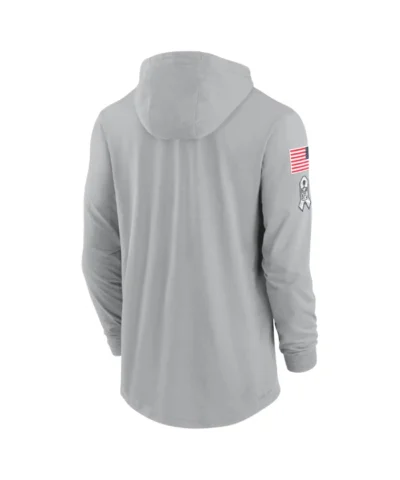 Dallas Cowboys Gray Sideline Hoodie Long Sleeve T-shirt