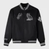 San Antonio Spurs Full-Snap Satin Black Jacket