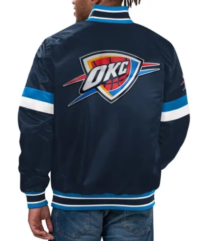 Home Game Oklahoma City Thunder Navy Satin Jacket