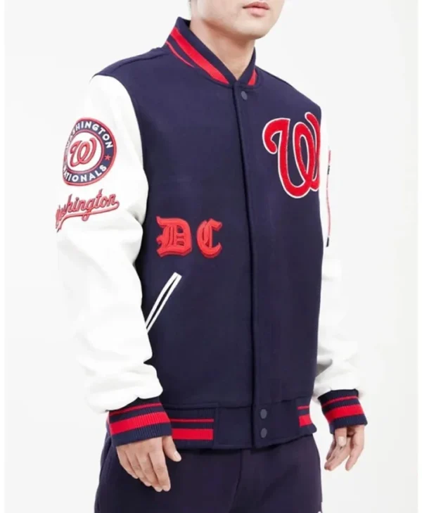 Shop Old English Washington Nationals Varsity Jacket