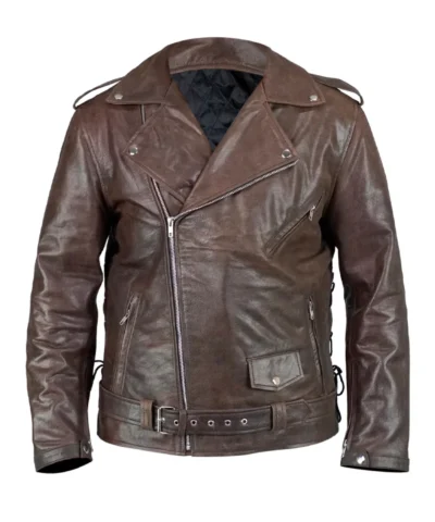 Order Now Mens Brown Brando Biker Jacket