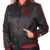Toronto Raptors Overtime Full-Snap Satin Bomber Black Jacket