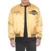 WWE WrestleMania 41 Gold Satin Varsity Bomber Jacket