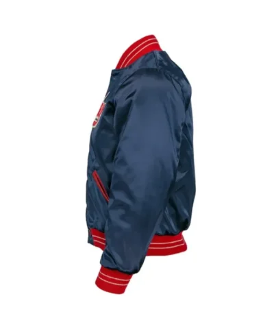 Philadelphia Phillies 1937 Bomber Blue Satin Full-Button Jacket