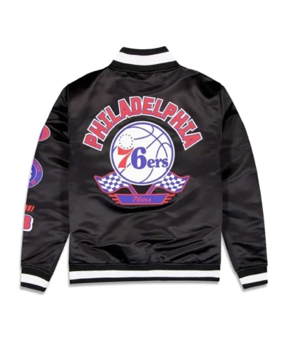 Philadelphia 76ers Rally Drive 2024 Black Jacket