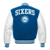 Philadelphia 76ers Varsity Blue and White Jacket