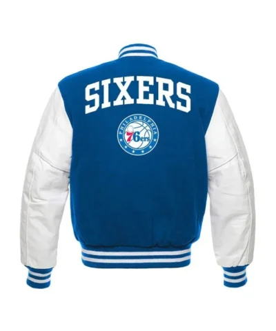 Philadelphia 76ers Varsity Blue and White Jacket