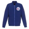 Philadelphia 76ers Nylon Lightweight Full-Zip Bomber Jacket