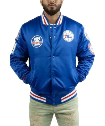 Philadelphia 76ers Champ City Royal Bomber Jacket
