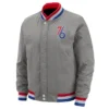 Courtside Philadelphia 76ers City Edition Bomber Gray Jacket