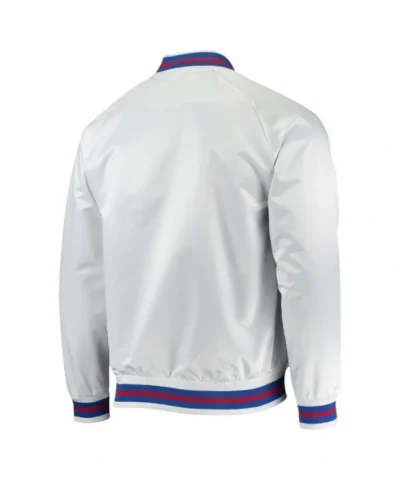 Philadelphia 76ers Classics White Full-Snap Raglan Jacket