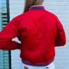 Philadelphia 76ers Red Bomber Satin Jacket