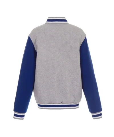 Philadelphia 76ers Varsity Gray and Royal Wool Jacket